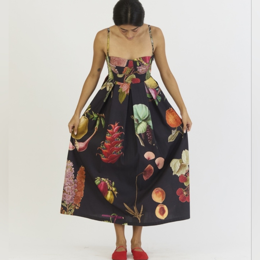 Boutique Flora Bralette Midi Dress Sz M